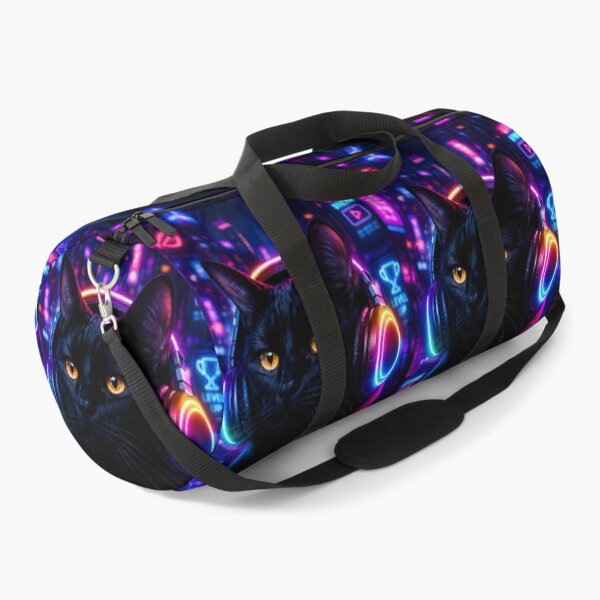 Item preview, Neon Gamer Cat Cyberpunk Art designed and sold by Moodprint5.