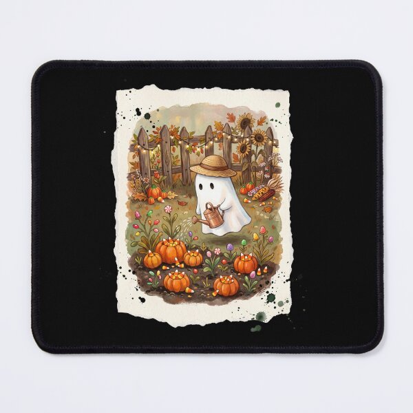 Item preview, Watercolor Cute Ghost In Pumpkin Garden designed and sold by Roy & Tiffany.
