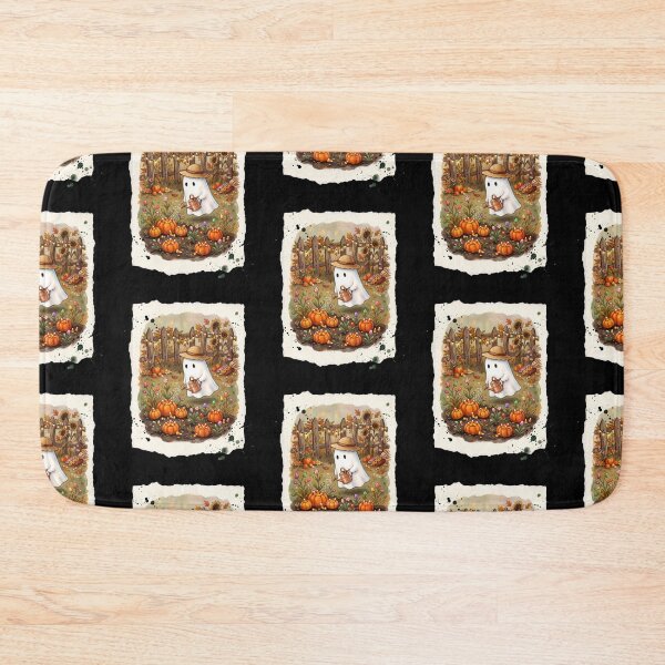 Item preview, Watercolor Cute Ghost In Pumpkin Garden designed and sold by Tiffany Roy.