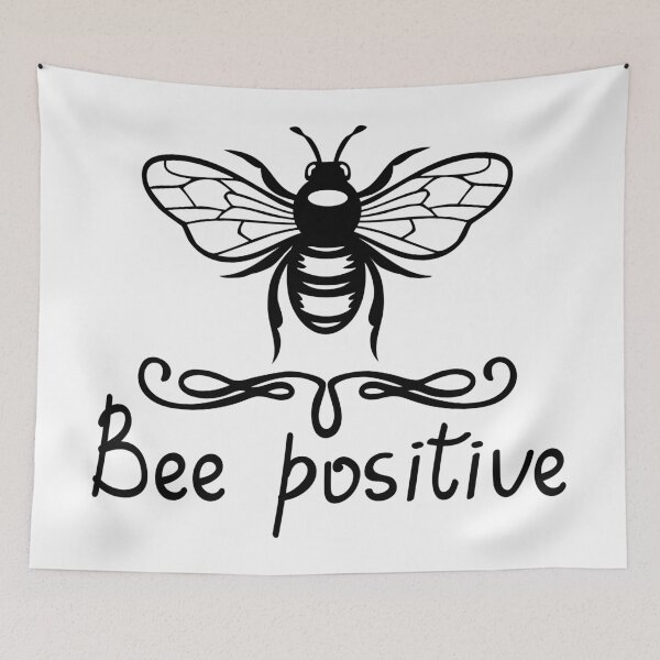 Item preview, Bee Positive Inspirational Quote designed and sold by MagnoliaLake.