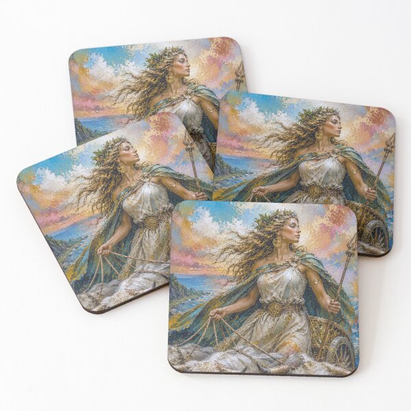Item preview, Norse Goddess Gefion painting designed and sold by GalleryKauffeld.