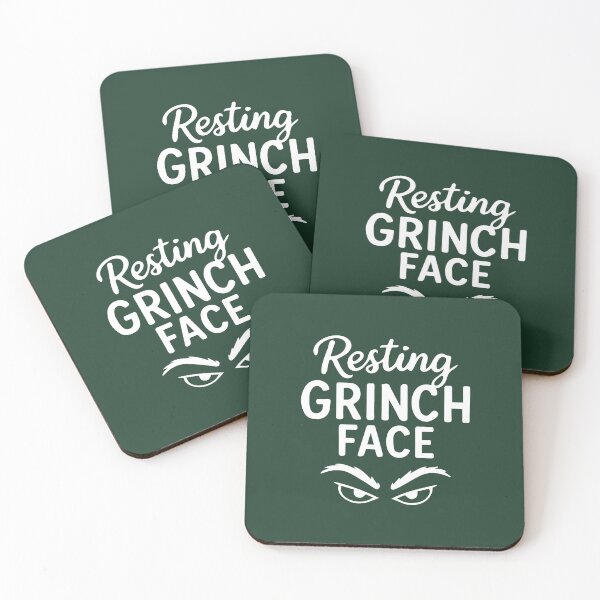 Item preview, Resting Grinch Face – Festive Holiday Art designed and sold by Tklezardesigns.