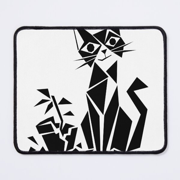 Item preview, Geometric Black Cat and Broken Plant designed and sold by matybrak.
