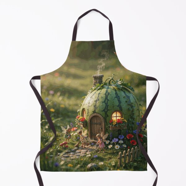 Item preview, Magical Watermelon Fairy Cottage in a Colorful Enchanted Flower Garden designed and sold by BeltranArnal.