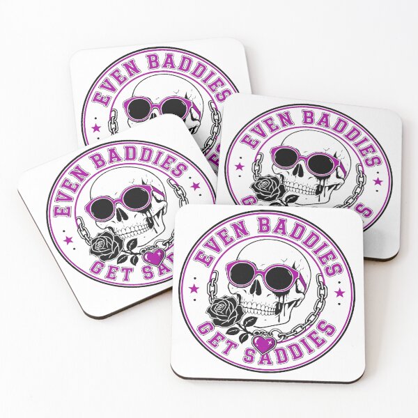 Item preview, Even Baddies Get Saddies Skull Sunglasses Tee designed and sold by Simon-Art-Land.