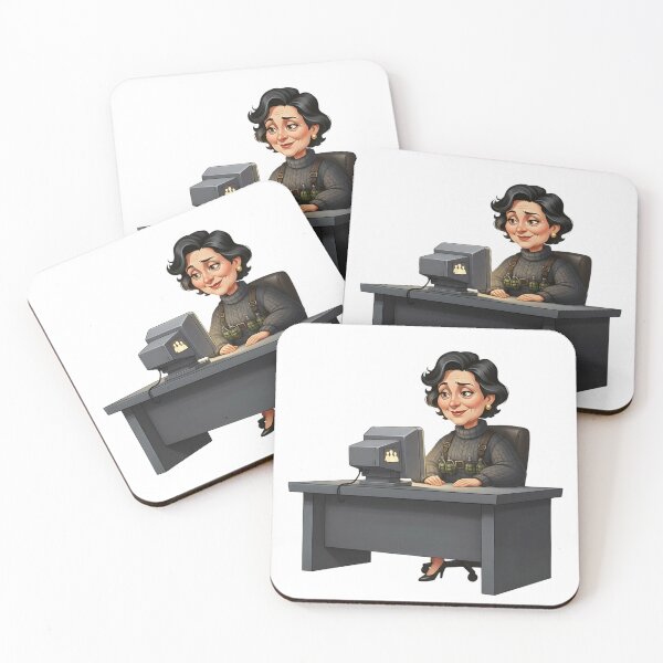 Item preview, Badass Post Apo Grandma Computer Hacker Illustration designed and sold by vk09.