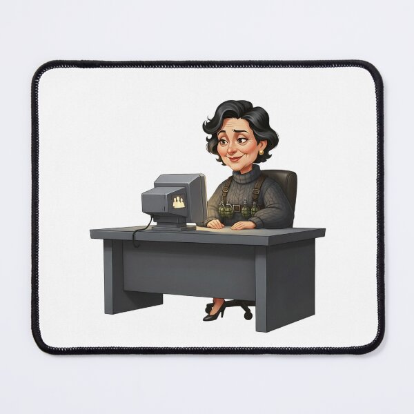 Item preview, Badass Post Apo Grandma Computer Hacker Illustration designed and sold by vk09.