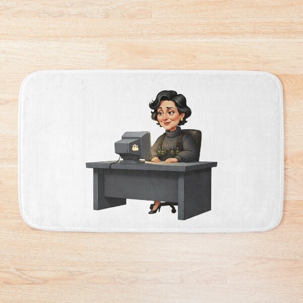 Item preview, Badass Post Apo Grandma Computer Hacker Illustration designed and sold by vk09.