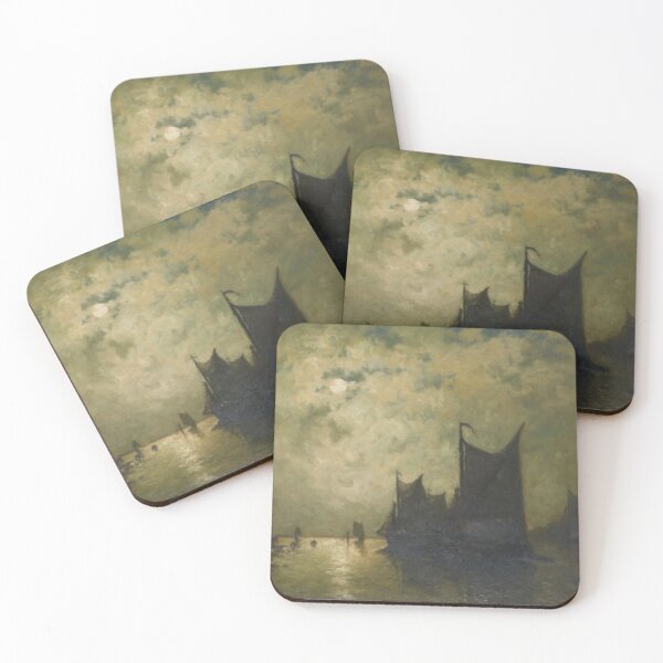 Item preview, Egide François Leemans - On the Amstel, shimmer of the moon designed and sold by Vintage Designs +.