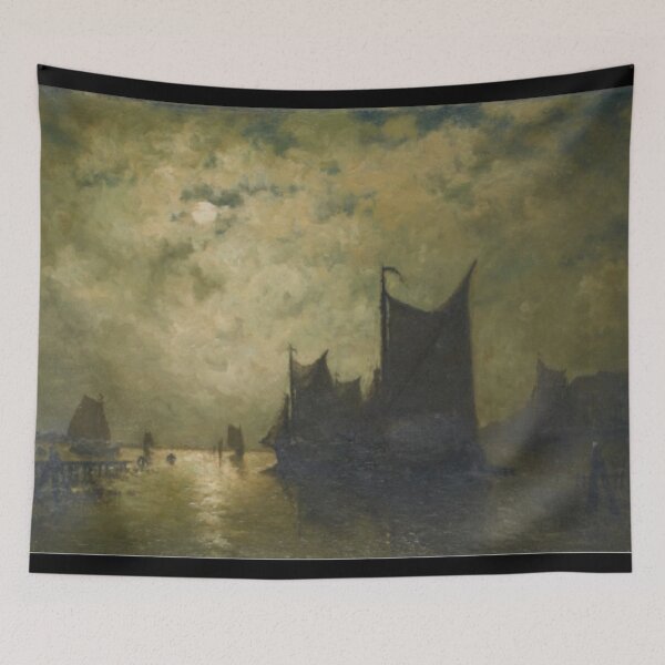Item preview, Egide François Leemans - On the Amstel, shimmer of the moon designed and sold by Vintage Designs +.