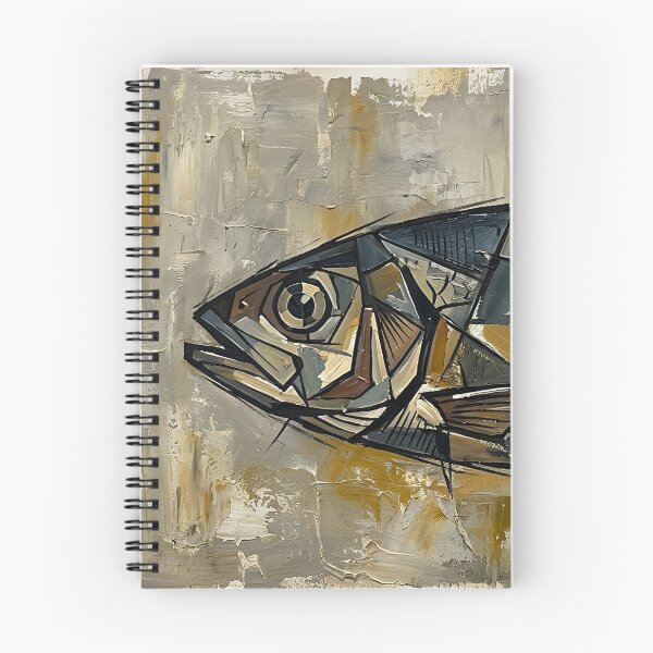Item preview, Cubist Sardine Canvas - Abstract Analytical Fish Art designed and sold by infinitearte.