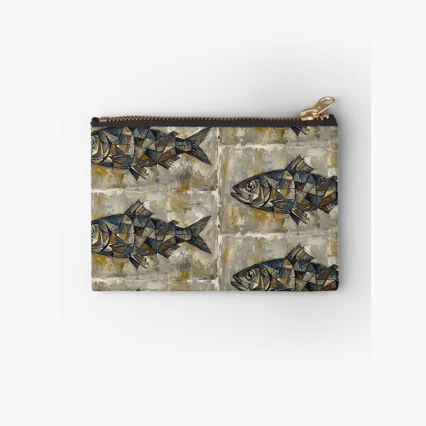 Item preview, Cubist Sardine Canvas - Abstract Analytical Fish Art designed and sold by infinitearte.