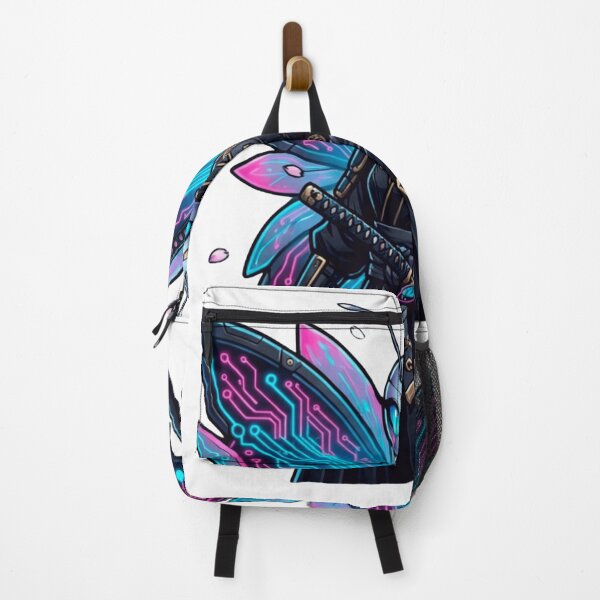 Item preview, Cyberpunk Samurai Butterfly Neon Warrior designed and sold by WearTheVibe Store.