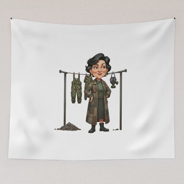 Item preview, Badass Post Apo Grandma Camo Fashion Illustration designed and sold by vk09.