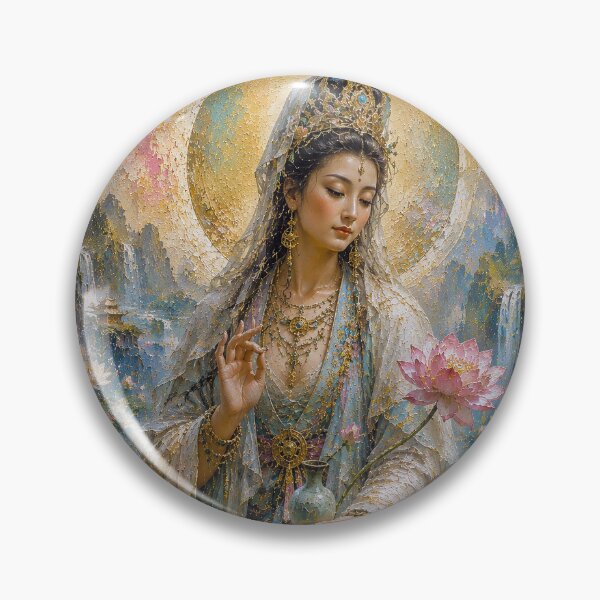 Item preview, Guanyin Goddess of Mercy painting designed and sold by GalleryKauffeld.