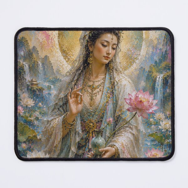 Item preview, Guanyin Goddess of Mercy painting designed and sold by GalleryKauffeld.