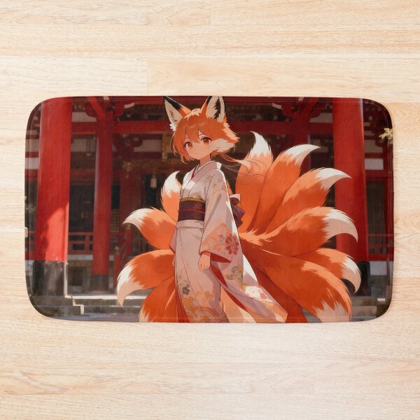 Item preview, Beautiful Nine Tailed Kitsune Anime Girl Shrine Kimono designed and sold by Myanimegirlshop.
