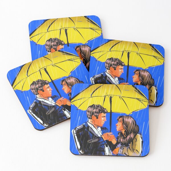 Item preview, Yellow Umbrella Rain - Couple Under Umbrella HIMYM Art designed and sold by ItsAllYellow.
