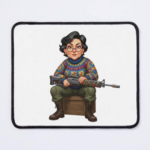 Item preview, Badass Post Apo Grandma Rifle Tactical Illustration designed and sold by vk09.