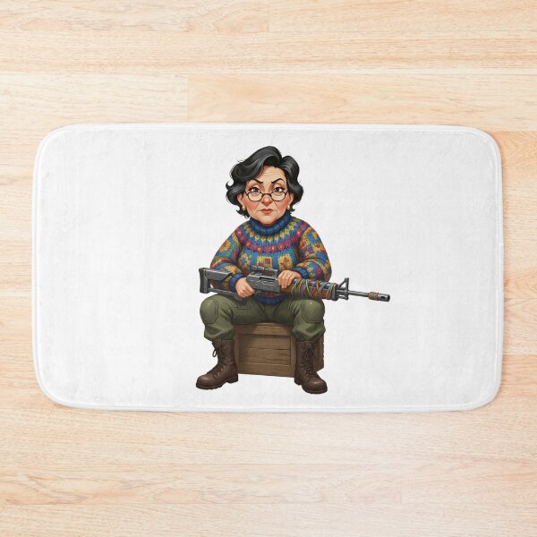 Item preview, Badass Post Apo Grandma Rifle Tactical Illustration designed and sold by vk09.