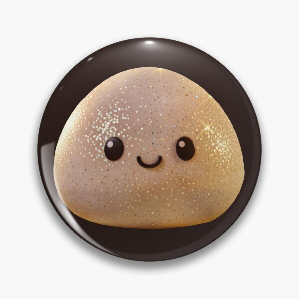 Item preview, Gold Glitter Cream Squishy Dumpling Toy – Photorealistic Kawaii Cutout designed and sold by EmeraldeaArt.