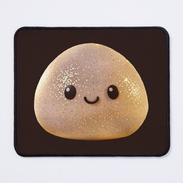 Item preview, Gold Glitter Cream Squishy Dumpling Toy – Photorealistic Kawaii Cutout designed and sold by EmeraldeaArt.