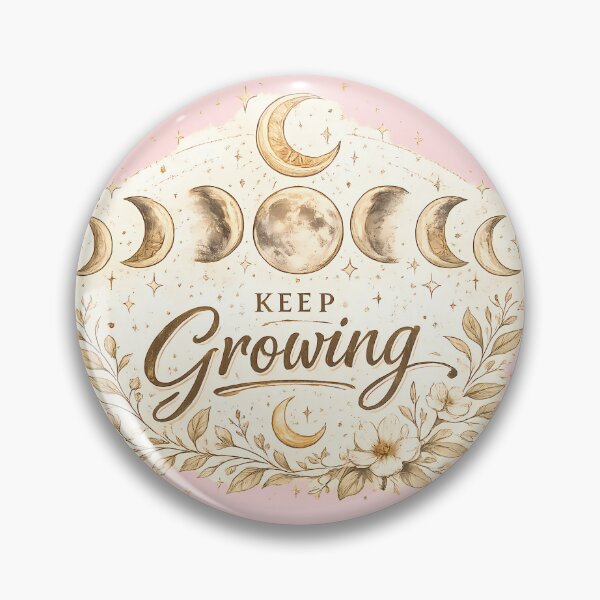 Item preview, Keep Growing Moon Phases | Boho Celestial Floral Crescent Moon Aesthetic designed and sold by SamiOmar94.