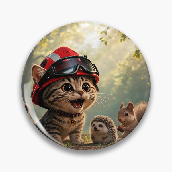 Item preview, Thank you for protecting our home 2 | Firefighter cat & forest animals designed and sold by TitiaDesign.