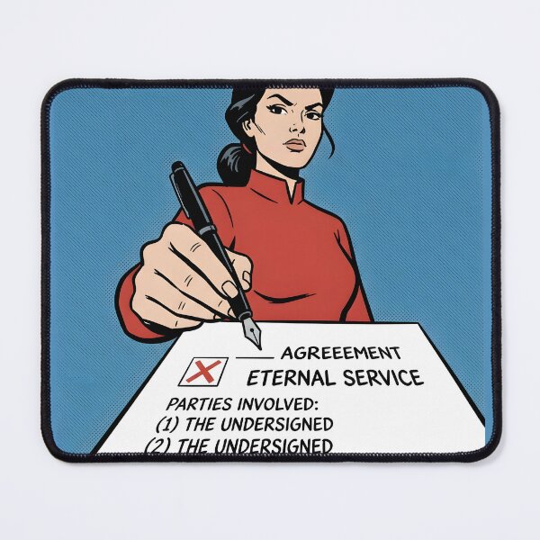 Item preview, Signing the Blank Contract Minimalist Comic Poster designed and sold by DuckOddity.