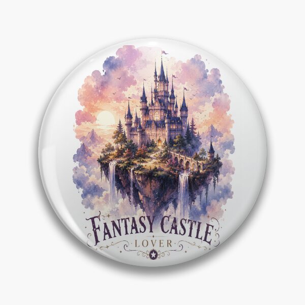 Item preview, Fantasy Castle Lover Sticker | Floating Castle Watercolor Art | Enchanted Fairytale Island Design designed and sold by Moh-nd-Eg.