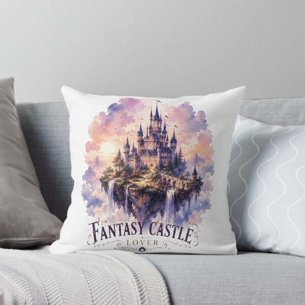 Item preview, Fantasy Castle Lover Sticker | Floating Castle Watercolor Art | Enchanted Fairytale Island Design designed and sold by Moh-nd-Eg.
