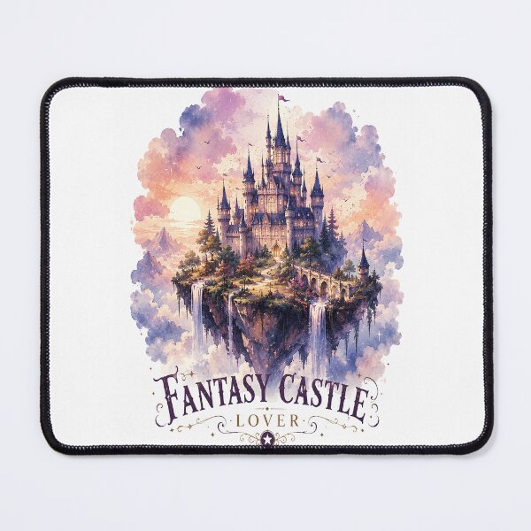 Item preview, Fantasy Castle Lover Sticker | Floating Castle Watercolor Art | Enchanted Fairytale Island Design designed and sold by Moh-nd-Eg.