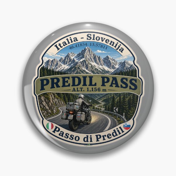 Item preview, Predil Pass Passo di Predil Italy Slovenia Motorcycle Sticker TShirt 03 designed and sold by OuterShellUK.