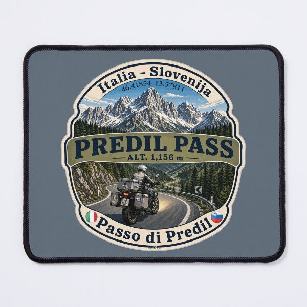 Item preview, Predil Pass Passo di Predil Italy Slovenia Motorcycle Sticker TShirt 03 designed and sold by OuterShellUK.