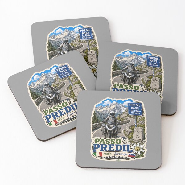 Item preview, Predil Pass Passo di Predil Italy Slovenia Motorcycle Sticker TShirt 04 designed and sold by OuterShellUK.