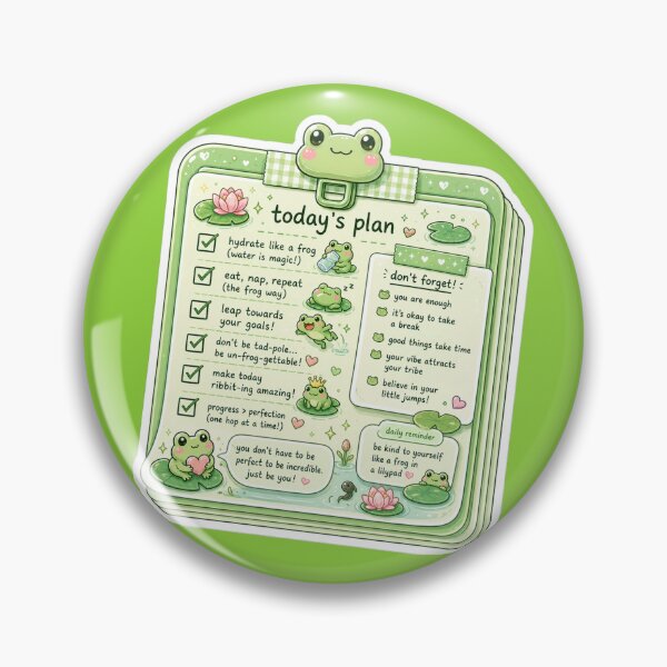 Item preview, Cute Frog Daily Planner Sticker designed and sold by Christiana-Art.