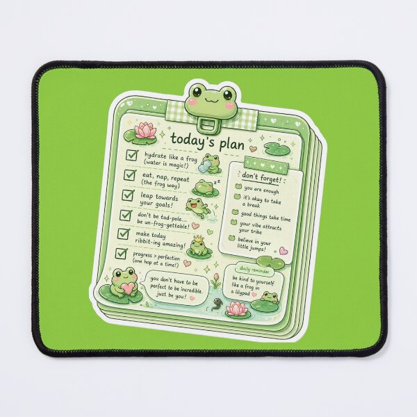 Item preview, Cute Frog Daily Planner Sticker designed and sold by Christiana-Art.