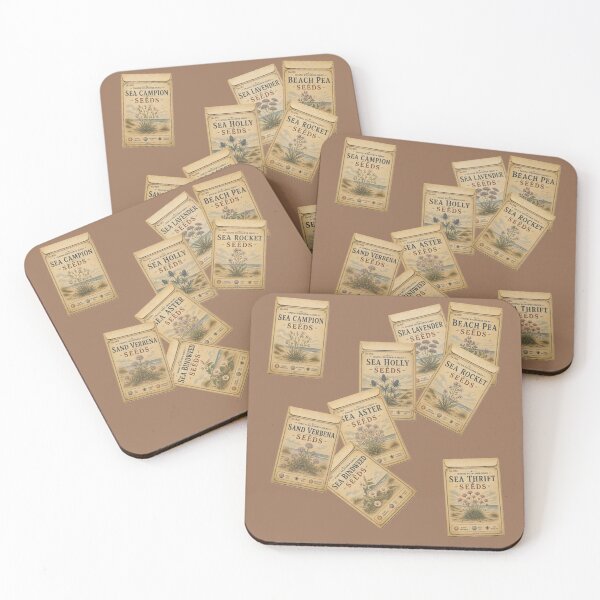 Item preview, Vintage Seed Packets PRINT ONLY NOT REAL- Coastal Wildflowers Series 001-009 - 3-part arrangement designed and sold by Beachy.