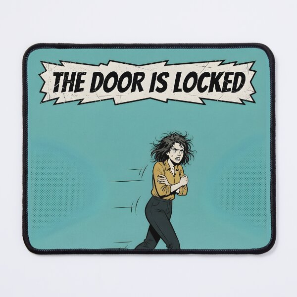 Item preview, Locked Office Door Minimalist Comic Poster designed and sold by DuckOddity.