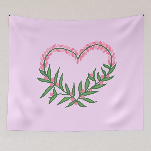 Item preview, Floral Pink Lavender Heart  designed and sold by CamilasPrints.