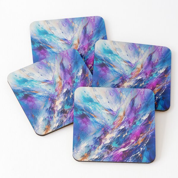 Item preview, Electric Blue and Purple Abstract – Vibrant Color Burst designed and sold by GutyzDesignsES.