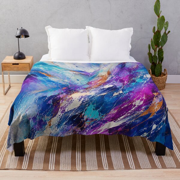 Item preview, Electric Blue and Purple Abstract – Vibrant Color Burst designed and sold by GutyzDesignsES.