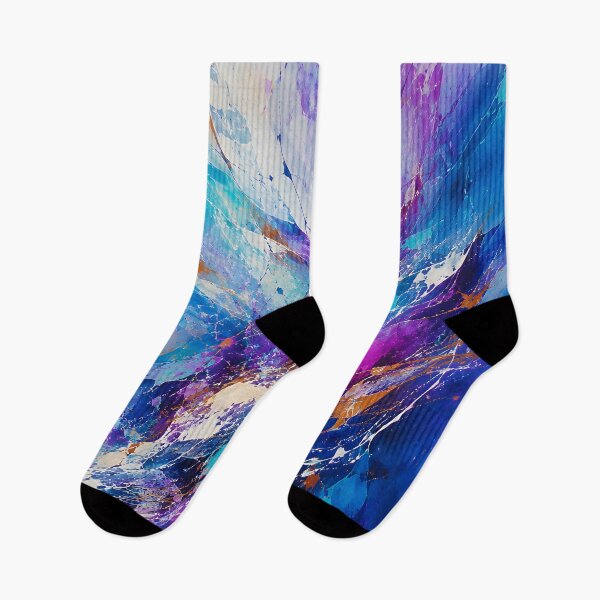 Item preview, Electric Blue and Purple Abstract – Vibrant Color Burst designed and sold by GutyzDesignsES.