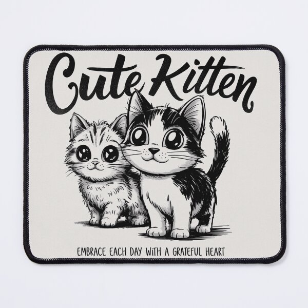 Item preview, Cute Kitten Friends Grateful Heart Cat Illustration designed and sold by NiloRuesca34.