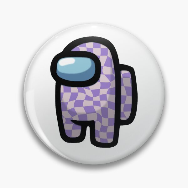 Item preview, among us crewmate - purple lilac warped checkerboard pattern designed and sold by noob publishing.