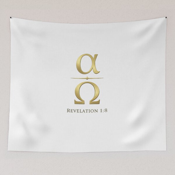 Item preview, Alpha Omega Revelation 1:8 Christian Minimalist Luxury Faith Design designed and sold by SoulThread Studio.