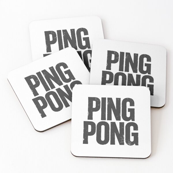 Artikelvorschau, PING PONG in schwarzen, schmuddeligen Buchstaben entworfen und verkauft von StudioDestruct.