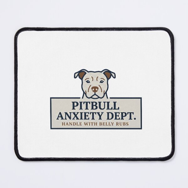 Item preview, Pitbull Anxiety Dept Badge Design designed and sold by Fur & Whisker Co..
