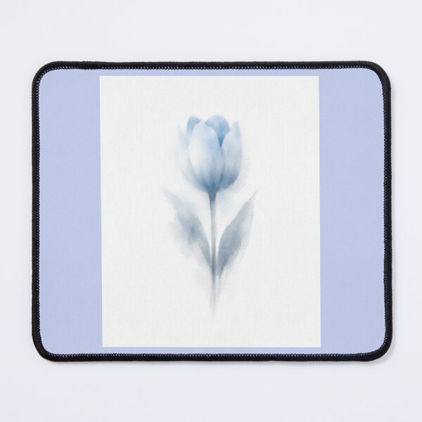 Item preview, Blue dreamy tulip on a white background designed and sold by wallartofmio.