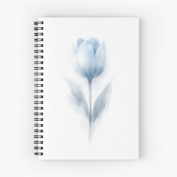 Artikelvorschau, Blaue, verträumte Tulpe auf weißem Hintergrund entworfen und verkauft von wallartofmio.